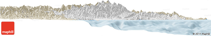 Classic Style Horizon Map of Kaikoura
