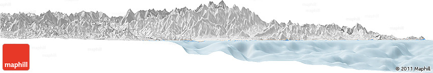 Silver Style Horizon Map of Kaikoura