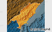 Political Map of Kaikoura, darken