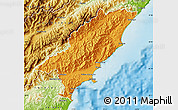 Political Map of Kaikoura, physical outside