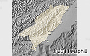 Shaded Relief Map of Kaikoura, darken, desaturated