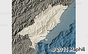 Shaded Relief Map of Kaikoura, darken