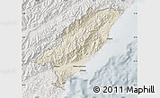 Shaded Relief Map of Kaikoura, lighten, semi-desaturated