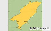 Savanna Style Simple Map of Kaikoura, cropped outside