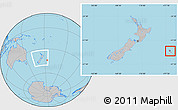 Gray Location Map of Chatham Islands, within the entire country