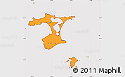 Political Simple Map of Chatham Islands, cropped outside