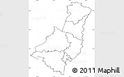 Blank Simple Map of Gisborne, cropped outside, no labels
