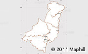 Classic Style Simple Map of Gisborne, cropped outside