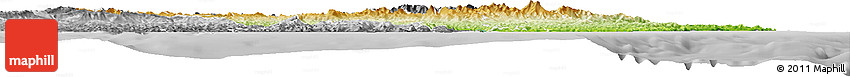 Physical Horizon Map of Gisborne, desaturated