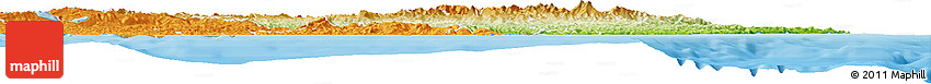 Physical Horizon Map of Gisborne, political outside