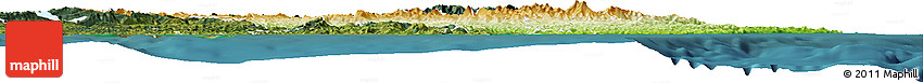 Physical Horizon Map of Gisborne, satellite outside