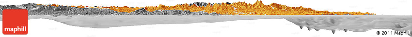 Political Horizon Map of Gisborne, desaturated
