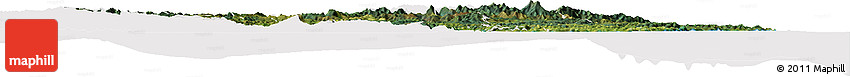 Satellite Horizon Map of Gisborne, cropped outside