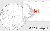 Blank Location Map of Gisborne, highlighted country