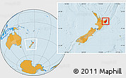 Political Location Map of Gisborne, within the entire country