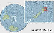 Savanna Style Location Map of Gisborne, within the entire country, hill shading