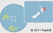 Savanna Style Location Map of Gisborne, highlighted country, within the entire country