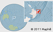 Savanna Style Location Map of Gisborne, highlighted country, hill shading
