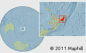 Savanna Style Location Map of Gisborne, hill shading