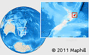 Shaded Relief Location Map of Gisborne, highlighted country, within the entire country
