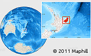 Shaded Relief Location Map of Gisborne, highlighted country