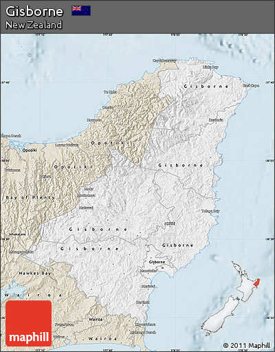 Classic Style Map of Gisborne