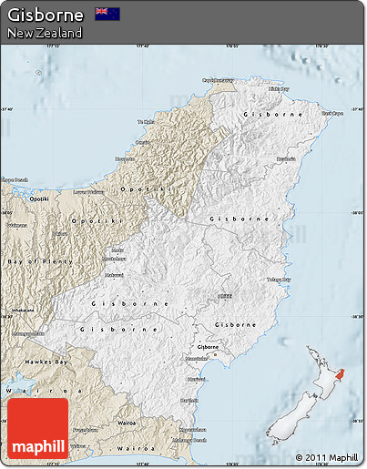 Classic Style Map of Gisborne