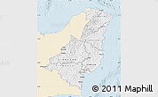 Classic Style Map of Gisborne, single color outside