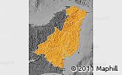 Political Map of Gisborne, darken, desaturated