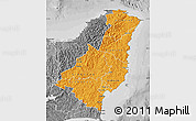 Political Shades Map of Gisborne, desaturated