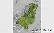 Satellite Map of Gisborne, lighten, desaturated