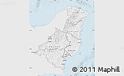 Silver Style Map of Gisborne, single color outside