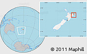 Gray Location Map of Otorohanga, highlighted country, within the entire country