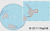 Gray Location Map of Otorohanga, highlighted parent region