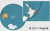 Satellite Location Map of Otorohanga, highlighted country, highlighted parent region