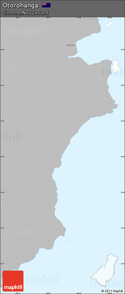 Gray Simple Map of Otorohanga
