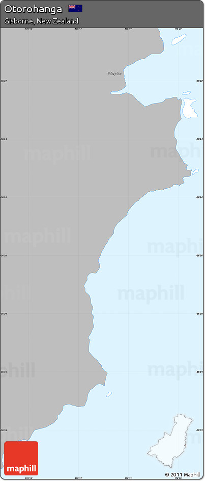 Gray Simple Map of Otorohanga
