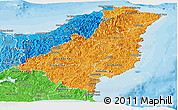 Political Panoramic Map of Gisborne, political shades outside