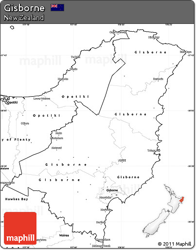Blank Simple Map of Gisborne