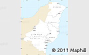 Classic Style Simple Map of Gisborne, single color outside