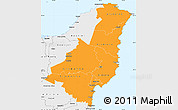 Political Simple Map of Gisborne, single color outside, borders and labels