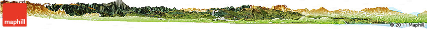 Satellite Horizon Map of Hastings, physical outside