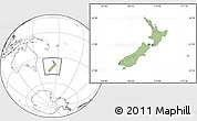 Savanna Style Location Map of New Zealand, blank outside