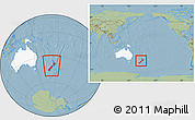 Savanna Style Location Map of New Zealand, highlighted continent, within the entire continent, hill shading