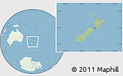 Savanna Style Location Map of New Zealand, lighten, land only