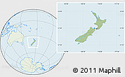 Savanna Style Location Map of New Zealand, lighten