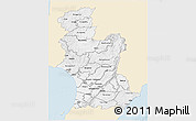 Classic Style 3D Map of Manawatu-Wanganui, single color outside