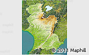 Physical 3D Map of Manawatu-Wanganui, satellite outside
