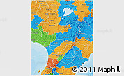 Political 3D Map of Manawatu-Wanganui