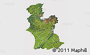 Satellite 3D Map of Manawatu-Wanganui, cropped outside